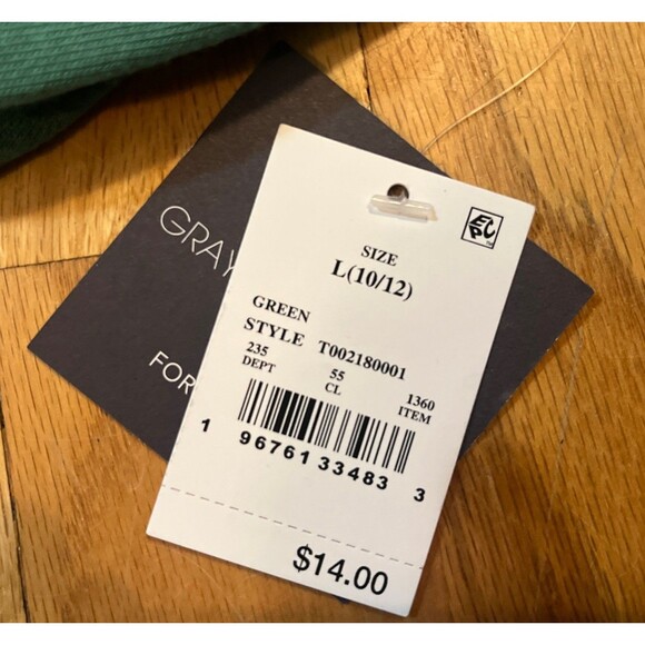 Greyson Threads Green Aloha Sweat Shirt Girls Large - Picture 2 of 6